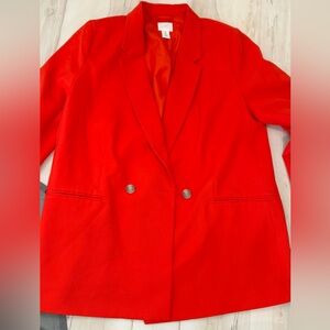 H&M Bold Scarlet Blazer